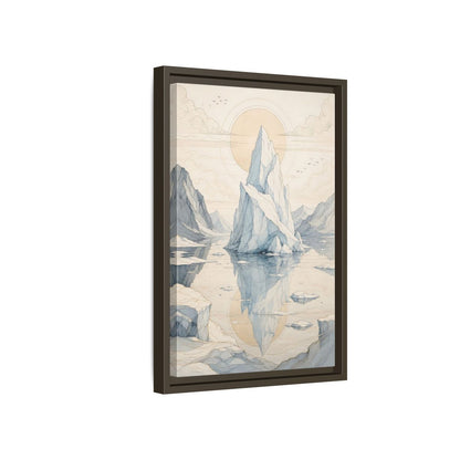 Side Mockup 5. Nature Iceberg Iceberg Landscape shown as stretched canvas wall art
