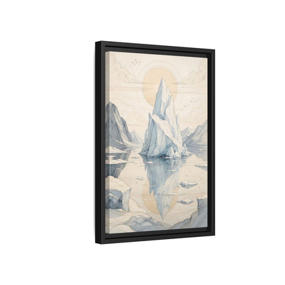Side Mockup 6. Nature Iceberg Iceberg Landscape shown as stretched canvas wall art