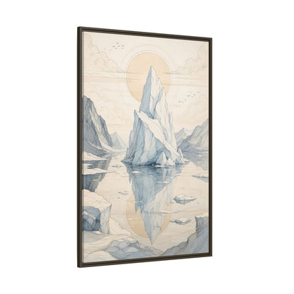 Side Mockup 8. Nature Iceberg Iceberg Landscape shown as stretched canvas wall art