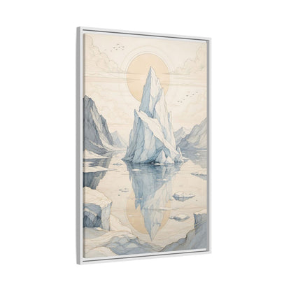 Side Mockup 9. Nature Iceberg Iceberg Landscape shown as stretched canvas wall art