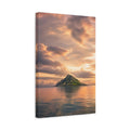 Side Mockup 4. Nature Island Orange Sky Island shown as stretched canvas wall art
