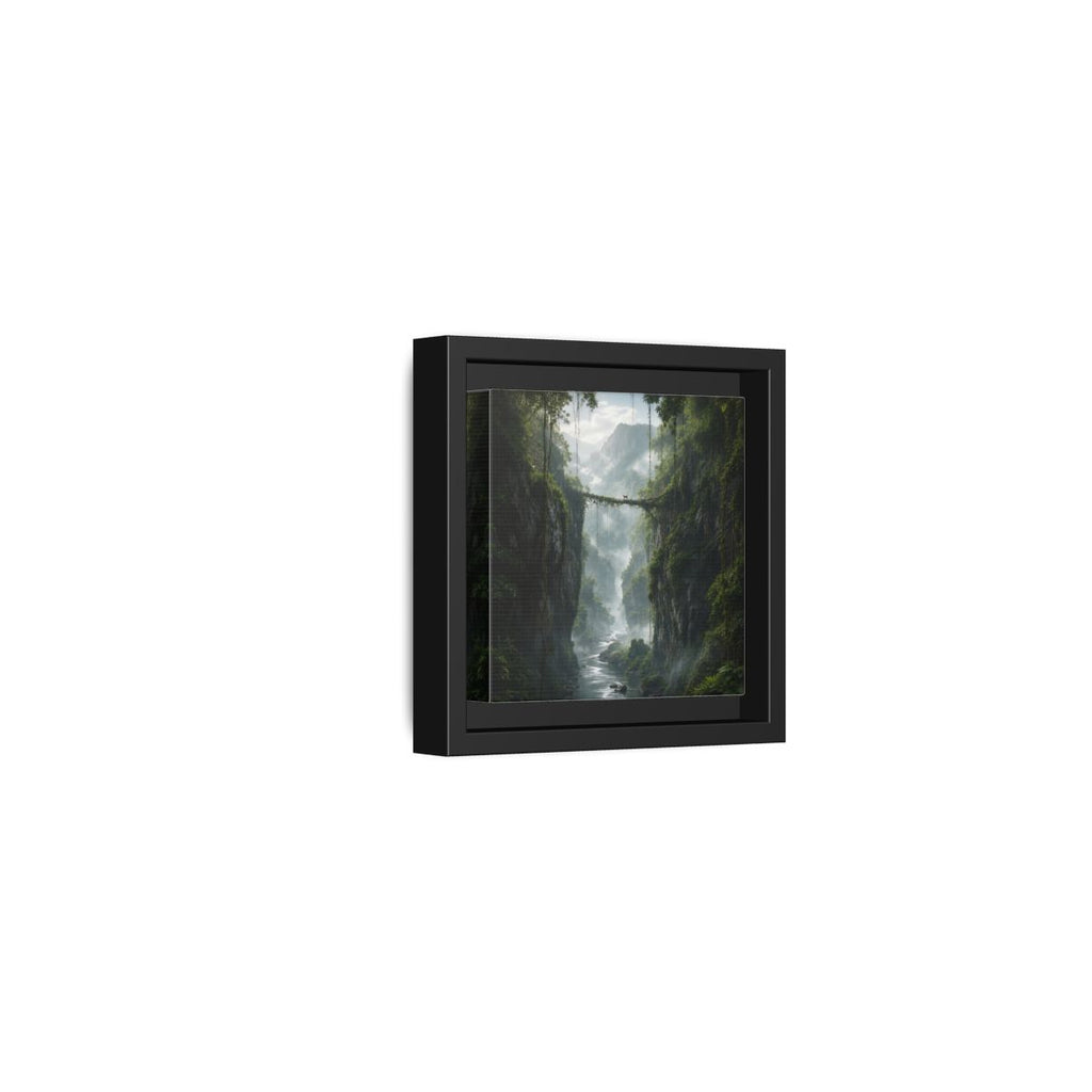 Side Mockup 24. Nature Jungle Gorge Green Jungle Canyon shown as stretched canvas wall art