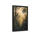 Side Mockup 6. Nature Jungle Landscape Brown And Gold shown as stretched canvas wall art