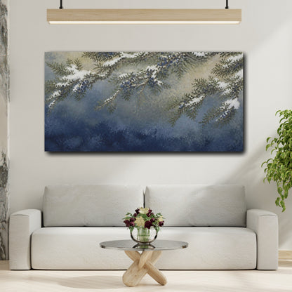 Mockup 2. Nature Juniper Branches shown as canvas print