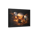 Side Mockup 6. Nature Landscape Orbs Golden Landscape Orbs shown as stretched canvas wall art