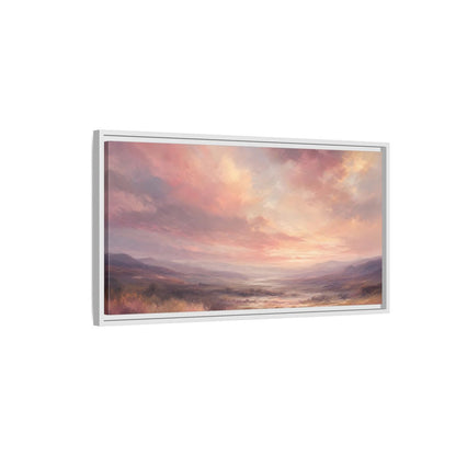 Side Mockup 1. Nature Landscape Pastel Landscape shown as stretched canvas wall art