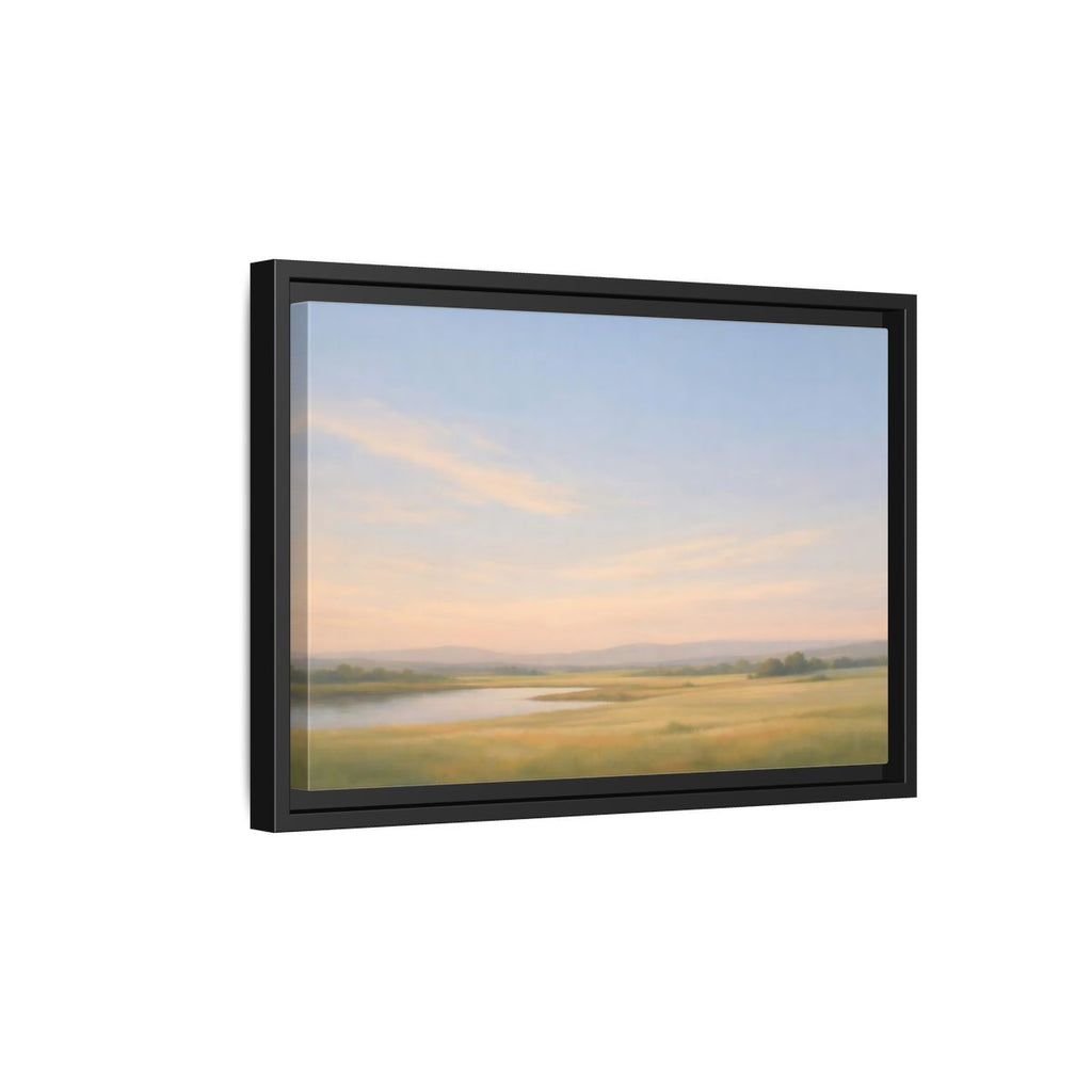 Side Mockup 6. Nature Landscape Pastel Landscape shown as stretched canvas wall art
