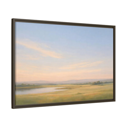 Main Mockup. Nature Landscape Pastel Landscape shown as stretched canvas wall art
