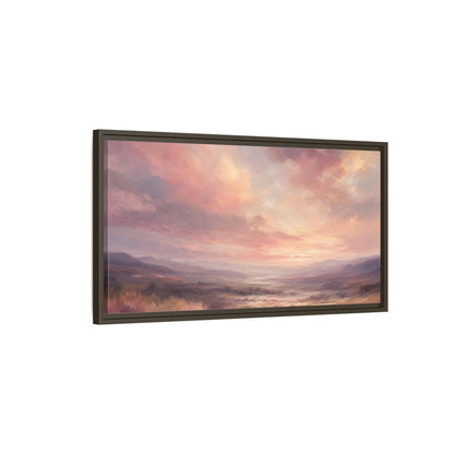 Main Mockup. Nature Landscape Pastel Landscape shown as stretched canvas wall art