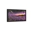 Side Mockup 8. Nature Lavender Field Purple And Gold Landscape shown as stretched canvas wall art