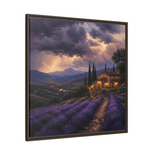 Main Mockup. Nature Lavender Field Purple Lavender shown as stretched canvas wall art