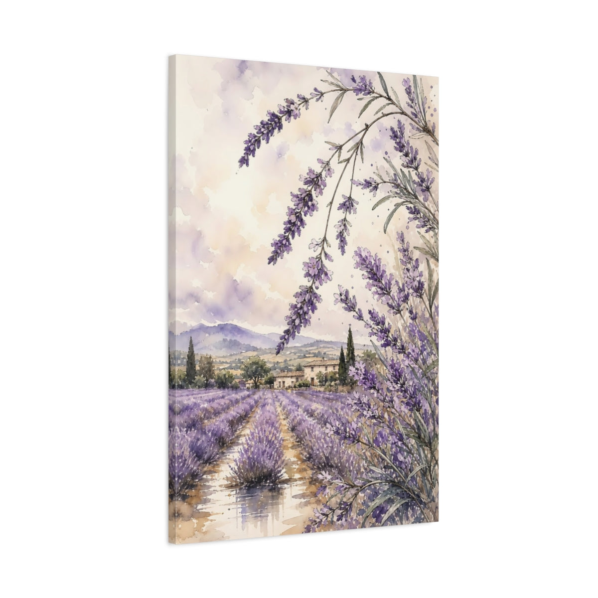 Main Mockup. Nature Lavender Purple Lavender shown as stretched canvas wall art