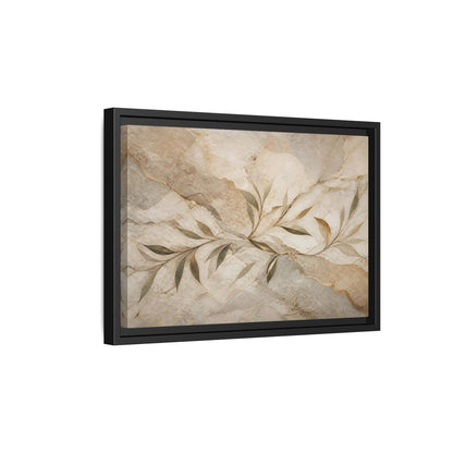 Side Mockup 6. Nature Leaf Branches Neutral Gold Abstract shown as stretched canvas wall art