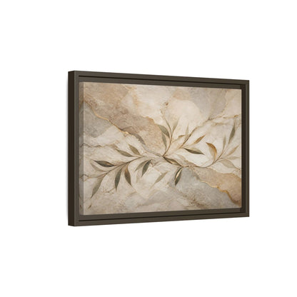 Side Mockup 5. Nature Leaf Branches Neutral Gold Abstract shown as stretched canvas wall art