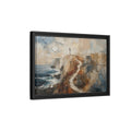 Side Mockup 6. Nature Lighthouse, Cliffs Coastal Lighthouse shown as stretched canvas wall art