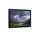 Side Mockup 6. Nature Lightning Storm Mountain Lightning Storm shown as stretched canvas wall art