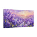 Side Mockup 3. Nature Lilac Field Purple Lilac Landscape shown as stretched canvas wall art