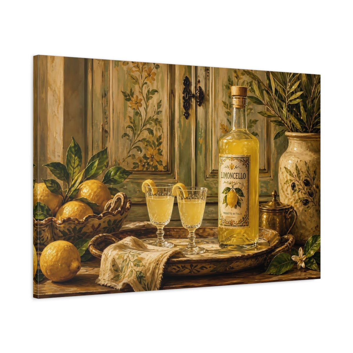 Main Mockup. Nature Limoncello Yellow Limoncello shown as stretched canvas wall art
