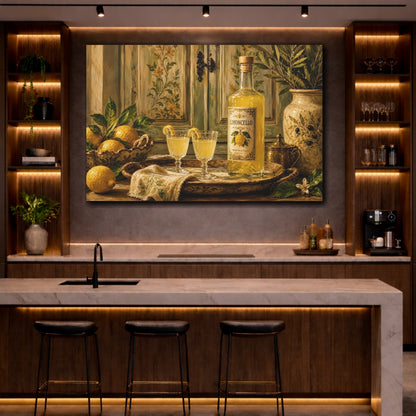 Mockup 2. Nature Limoncello Yellow Limoncello shown as stretched canvas wall art