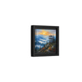 Side Mockup 24. Nature Lookout Tower Mountain Sunset shown as stretched canvas wall art