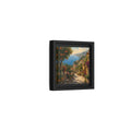 Side Mockup 24. Nature Mediterranean Village Vibrant Coastal Village shown as stretched canvas wall art