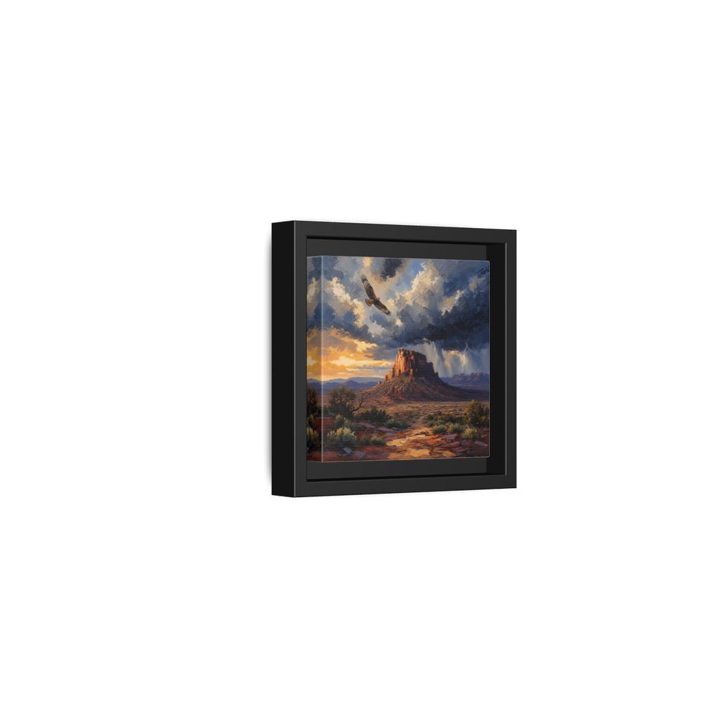 Side Mockup 24. Nature Mesa Desert Storm shown as stretched canvas wall art