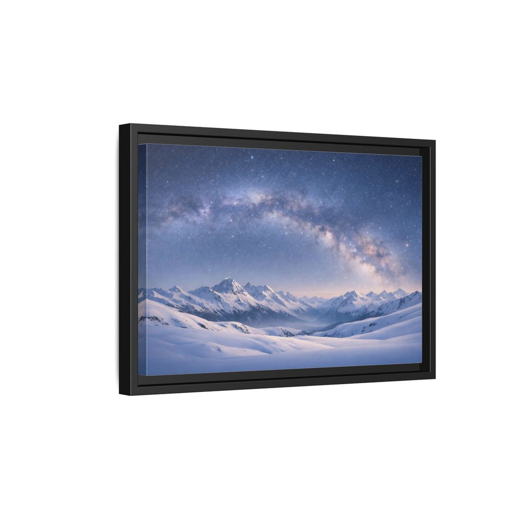 Side Mockup 6. Nature Milky Way Blue Mountain Sky shown as stretched canvas wall art