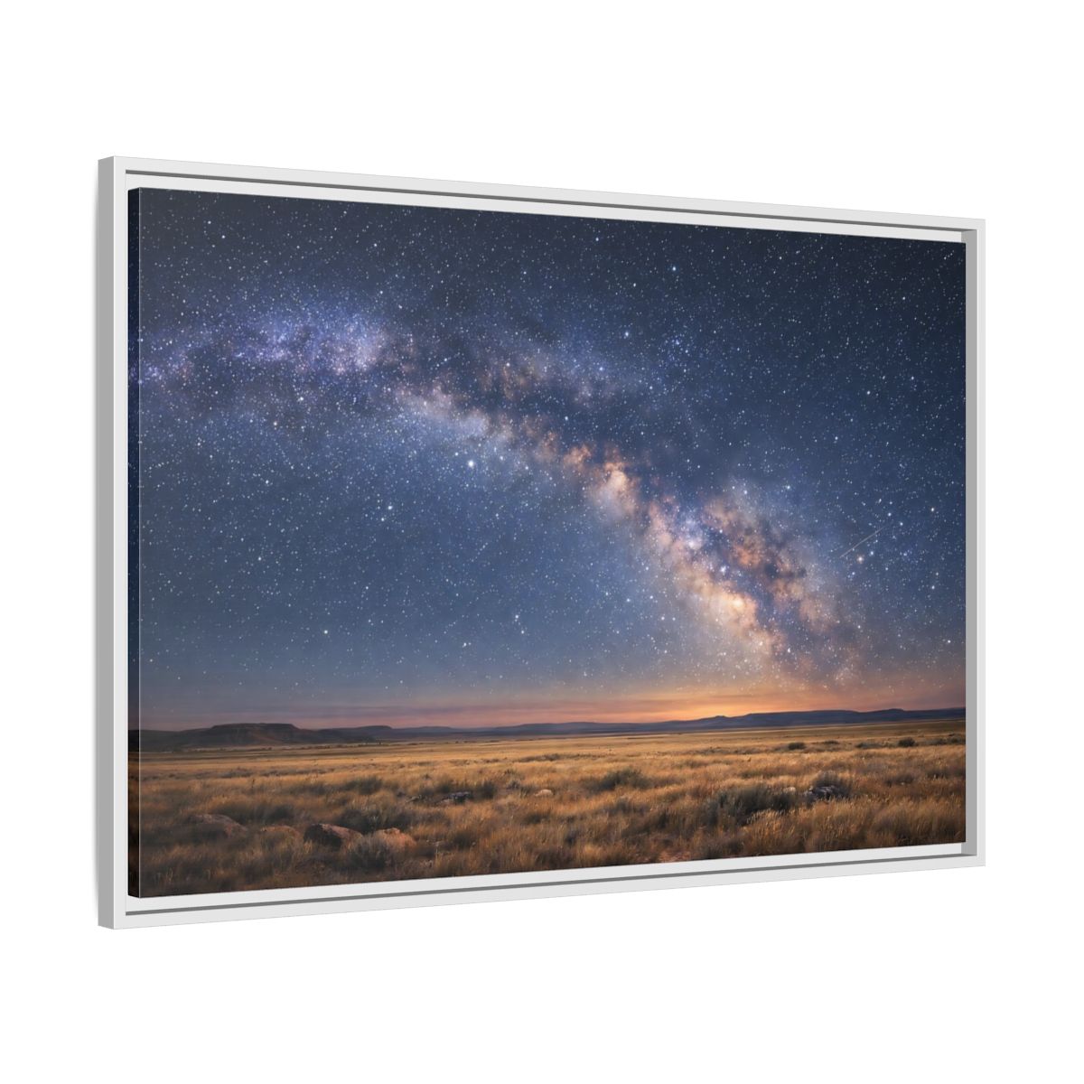 Side Mockup 9. Nature Milky Way Milky Way Landscape shown as stretched canvas wall art