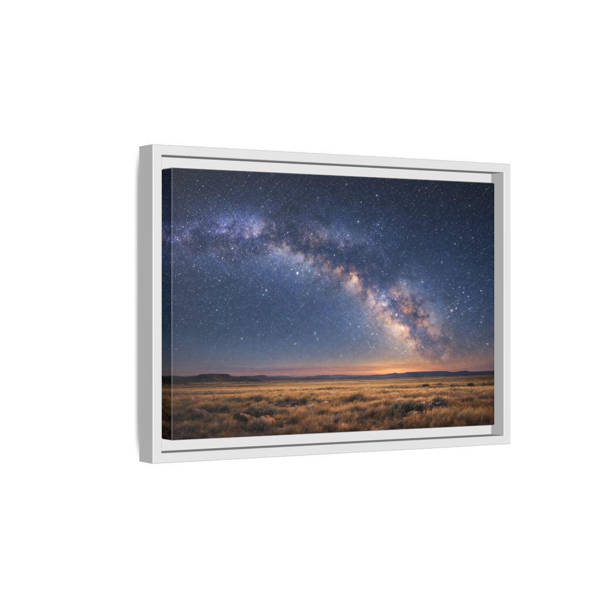 Side Mockup 4. Nature Milky Way Milky Way Landscape shown as stretched canvas wall art