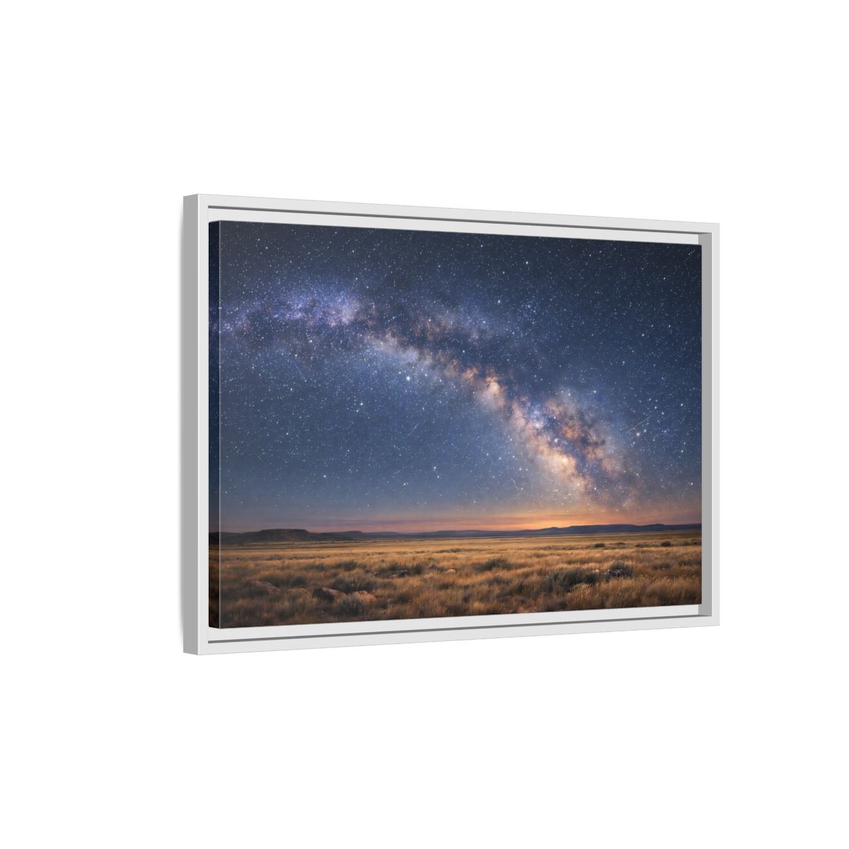 Side Mockup 1. Nature Milky Way Milky Way Landscape shown as stretched canvas wall art