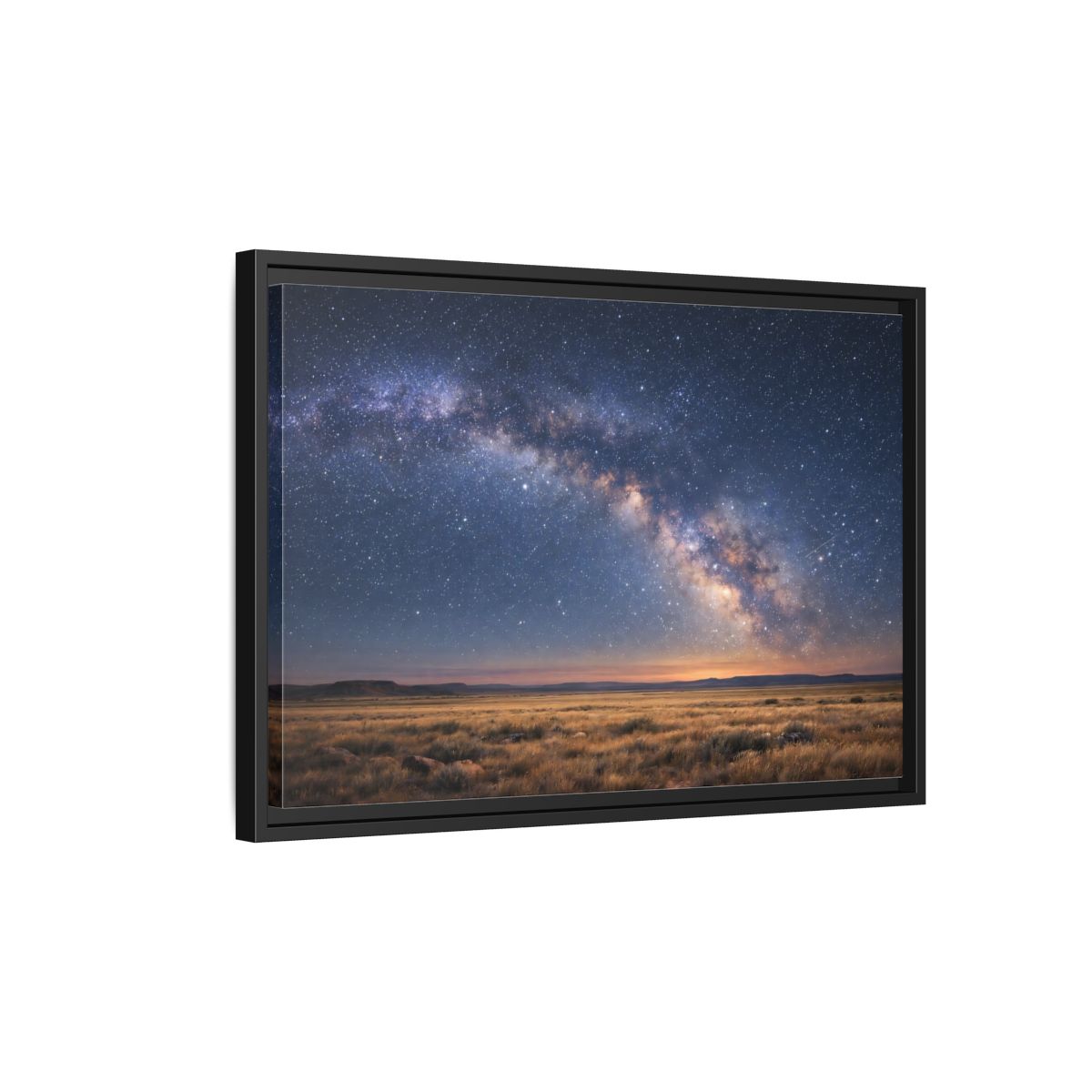 Side Mockup 3. Nature Milky Way Milky Way Landscape shown as stretched canvas wall art