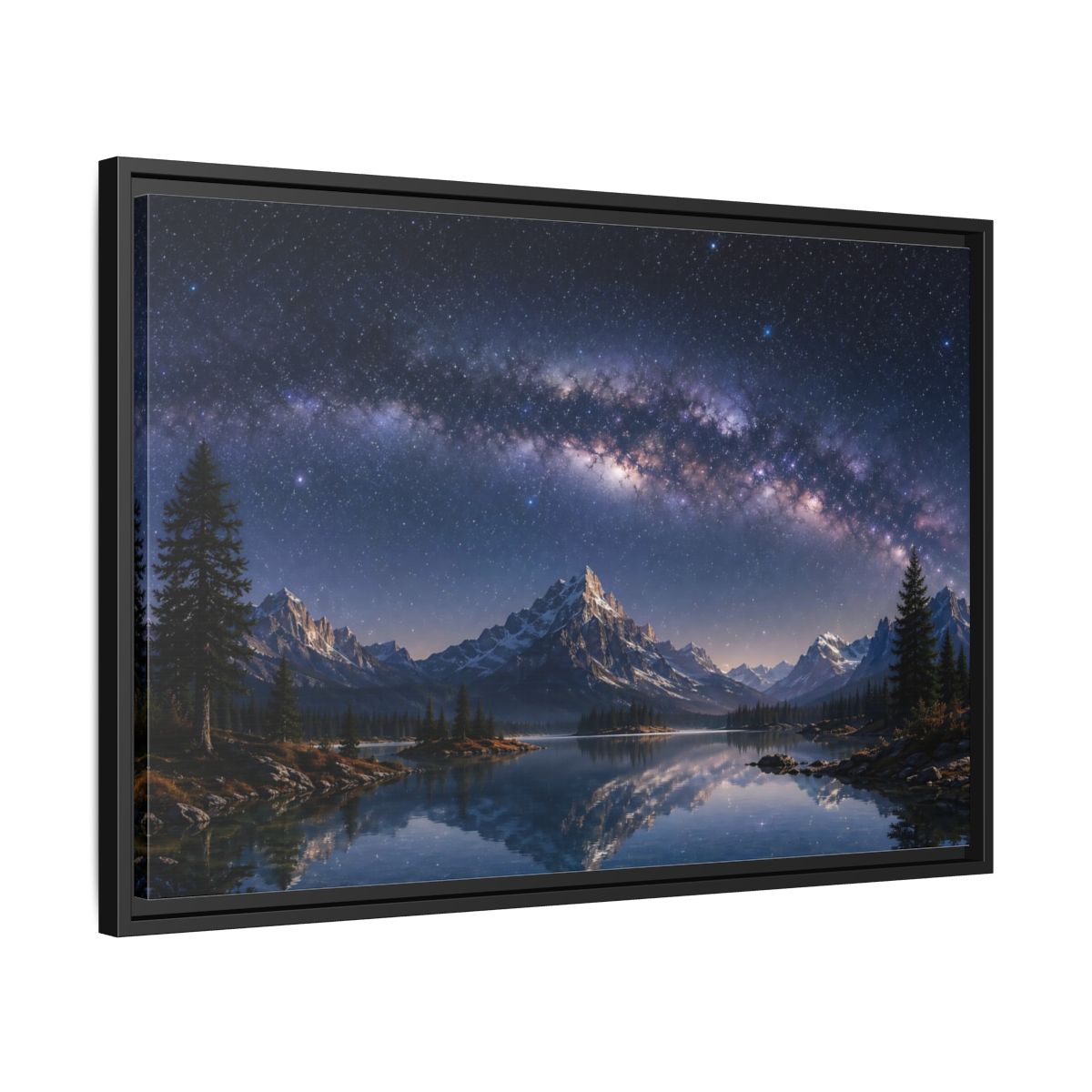 Side Mockup 14. Nature Milky Way Milky Way Landscape shown as stretched canvas wall art