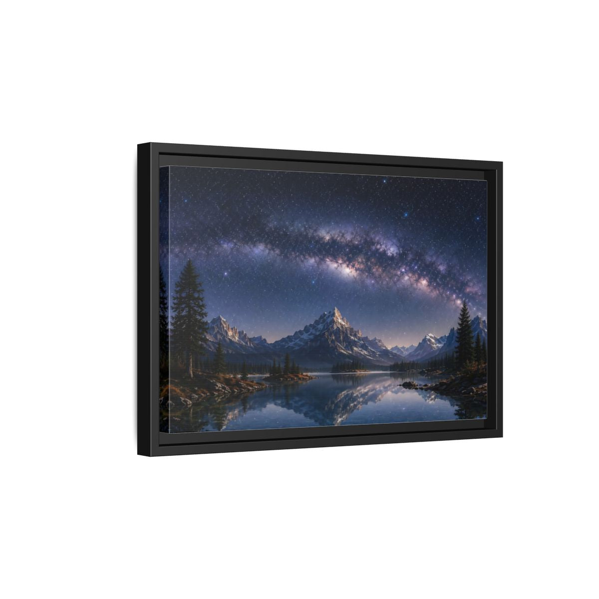 Side Mockup 6. Nature Milky Way Milky Way Landscape shown as stretched canvas wall art