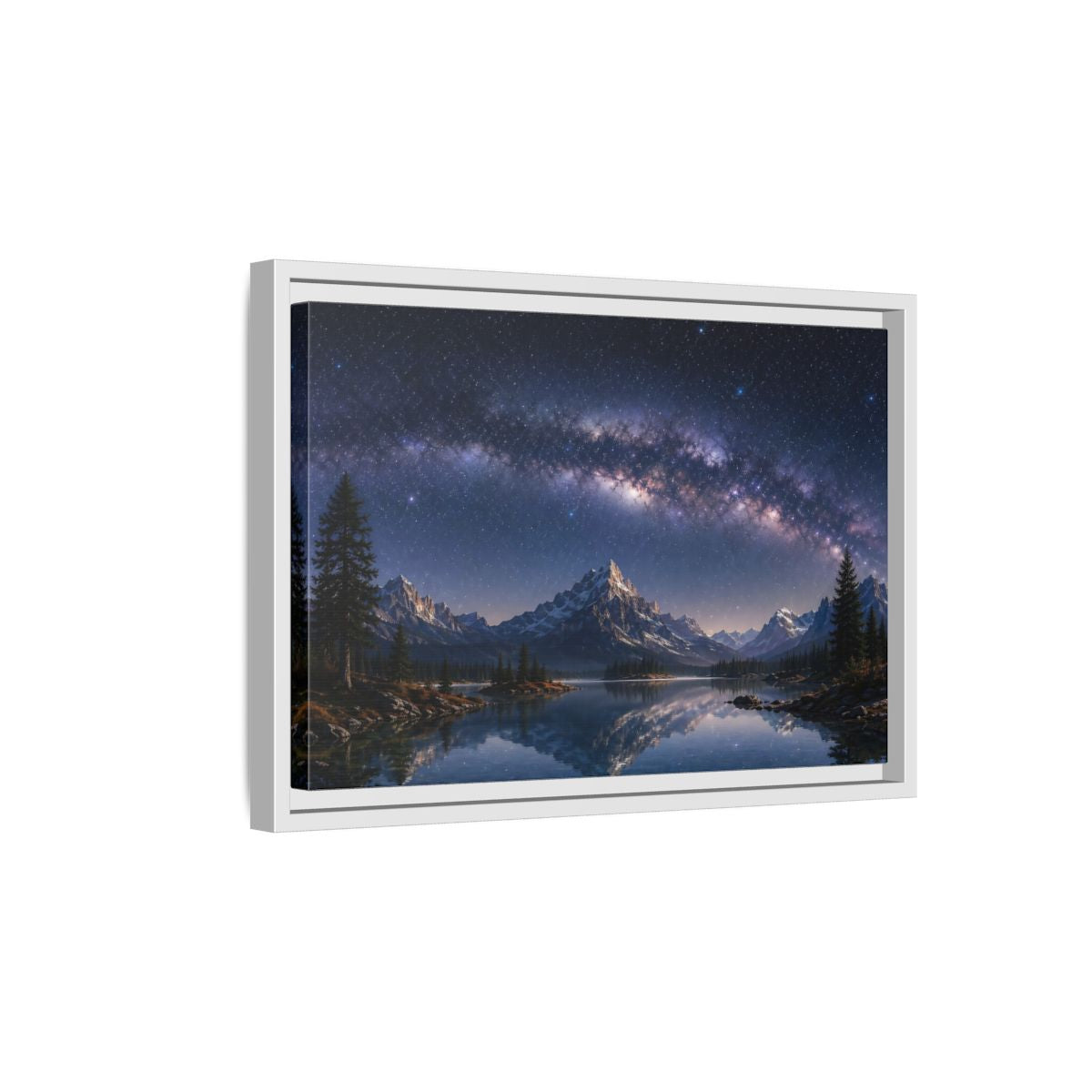Side Mockup 4. Nature Milky Way Milky Way Landscape shown as stretched canvas wall art