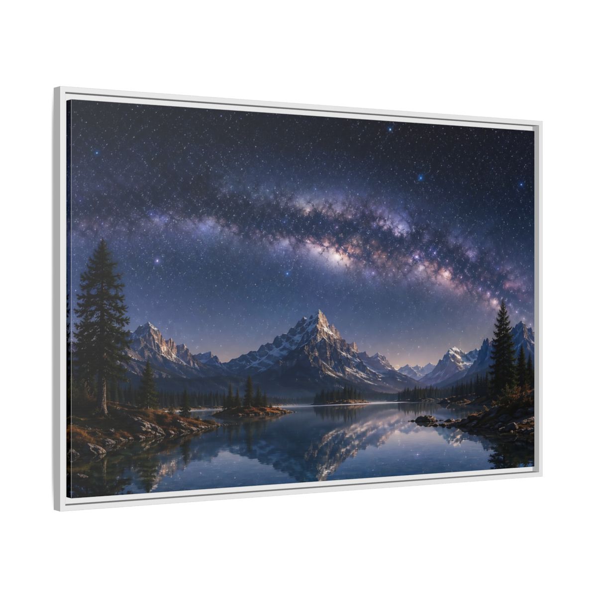 Side Mockup 7. Nature Milky Way Milky Way Landscape shown as stretched canvas wall art