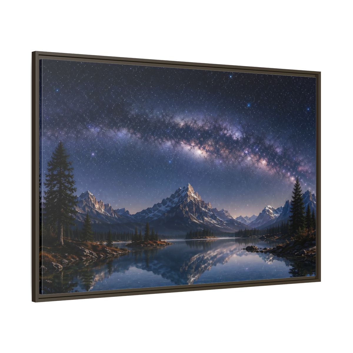 Side Mockup 8. Nature Milky Way Milky Way Landscape shown as stretched canvas wall art