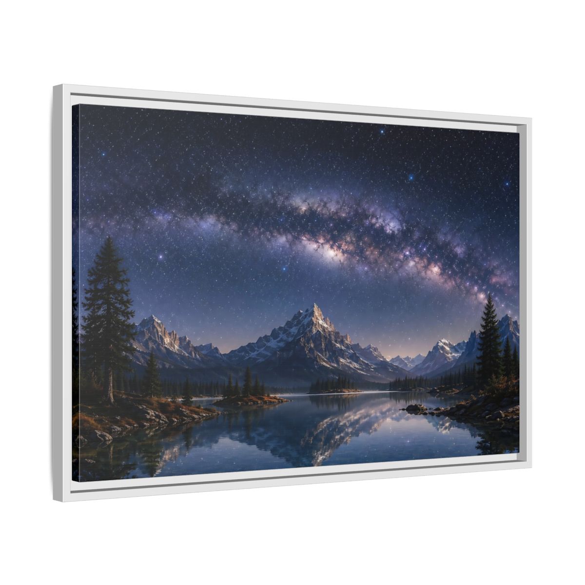 Side Mockup 10. Nature Milky Way Milky Way Landscape shown as stretched canvas wall art