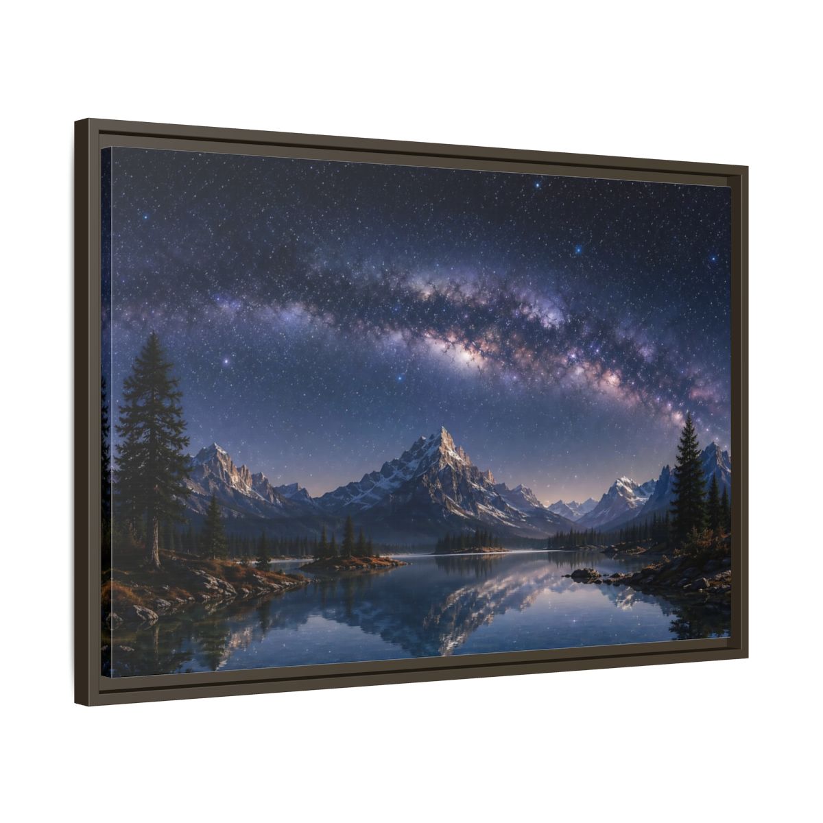 Side Mockup 11. Nature Milky Way Milky Way Landscape shown as stretched canvas wall art