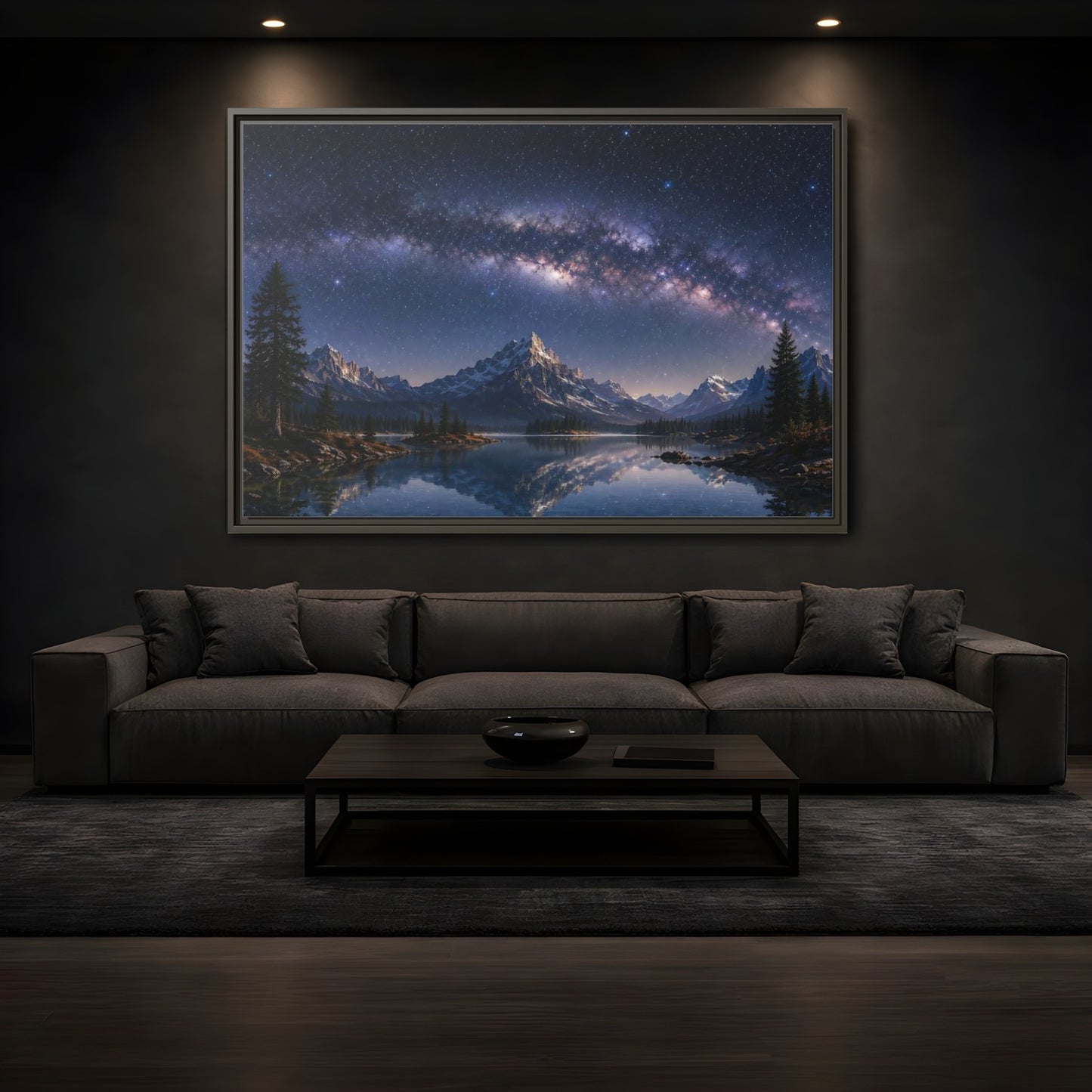Mockup 3. Nature Milky Way Milky Way Landscape shown as stretched canvas wall art