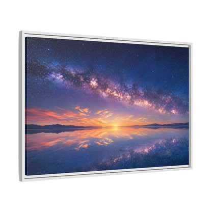 Side Mockup 9. Nature Milky Way Milky Way Reflection shown as stretched canvas wall art