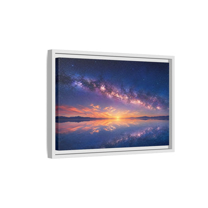 Side Mockup 4. Nature Milky Way Milky Way Reflection shown as stretched canvas wall art