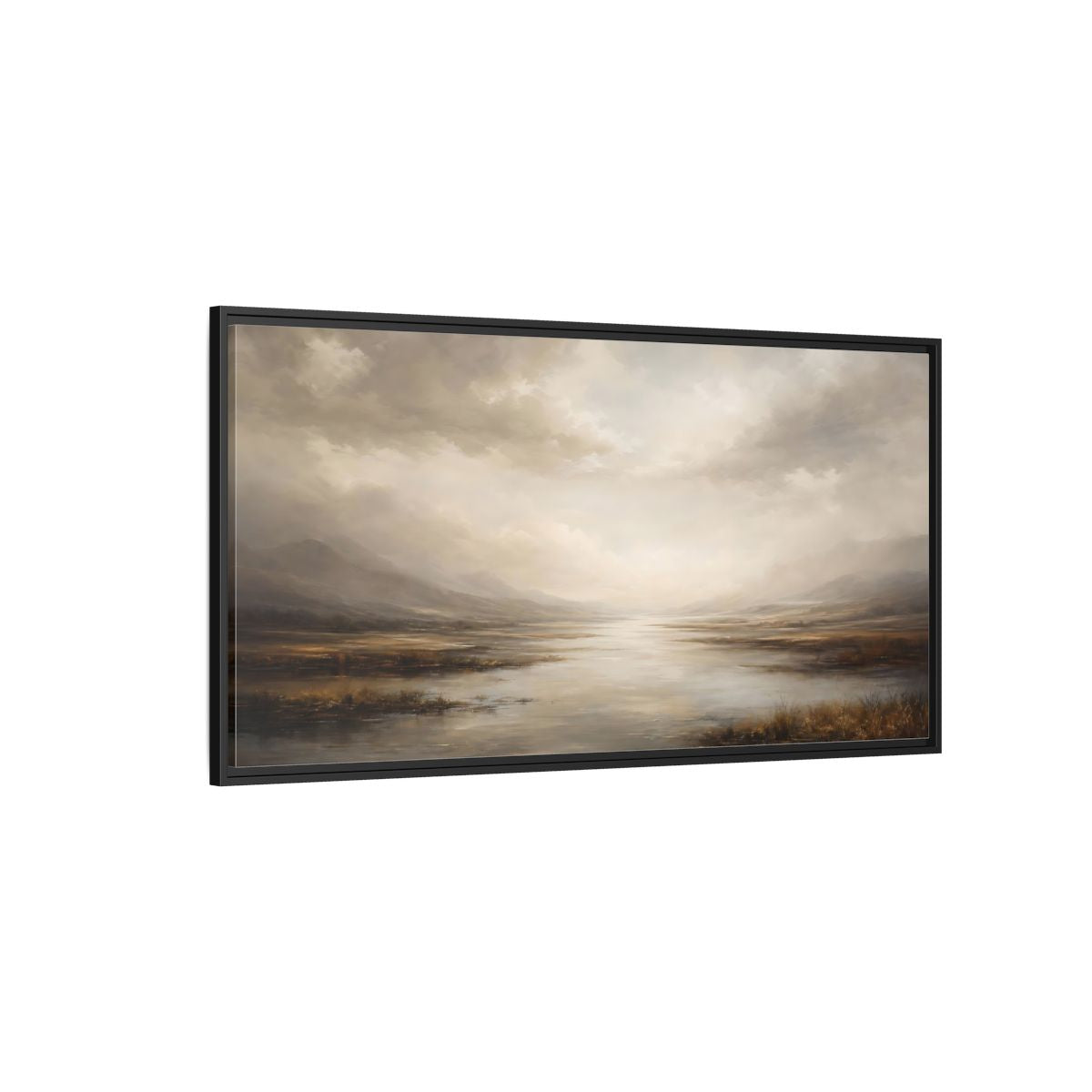 Side Mockup 5. Nature Misty Landscape Ethereal Landscape shown as stretched canvas wall art