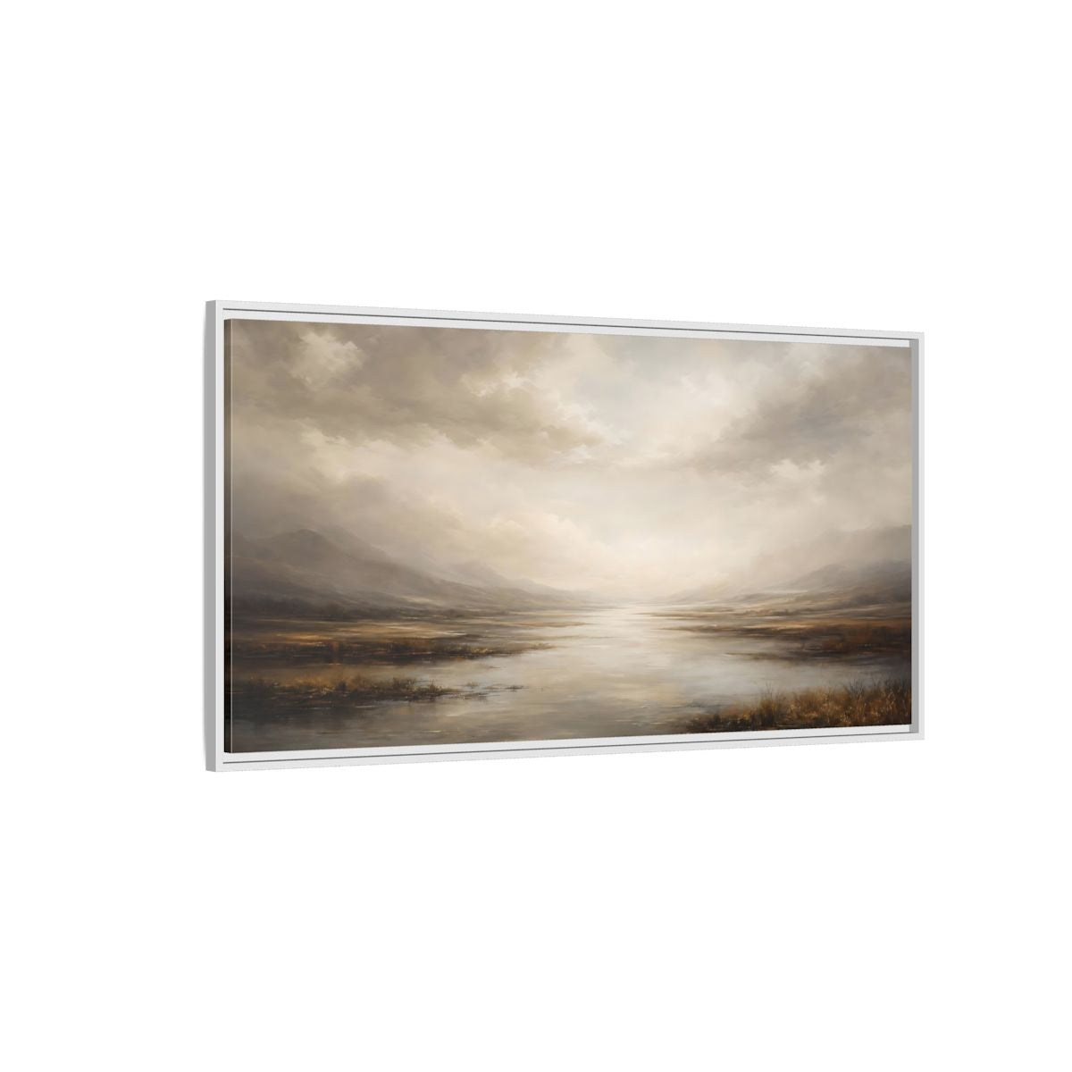 Side Mockup 3. Nature Misty Landscape Ethereal Landscape shown as stretched canvas wall art