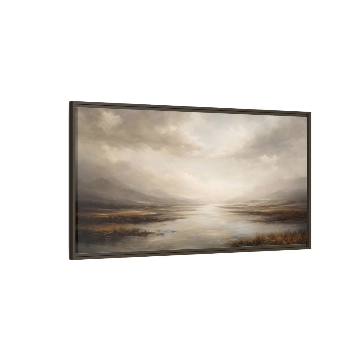 Side Mockup 4. Nature Misty Landscape Ethereal Landscape shown as stretched canvas wall art