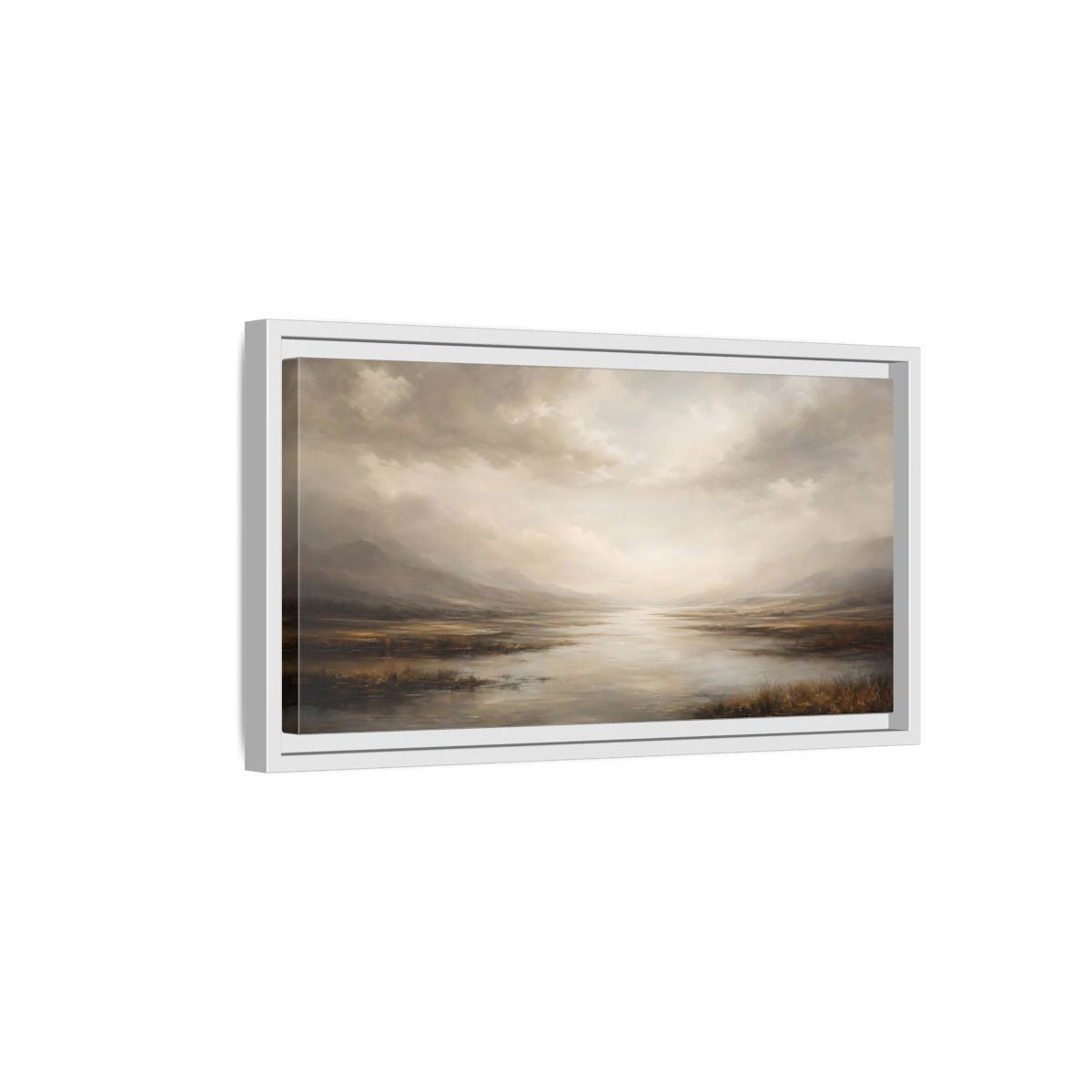 Side Mockup 6. Nature Misty Landscape Ethereal Landscape shown as stretched canvas wall art