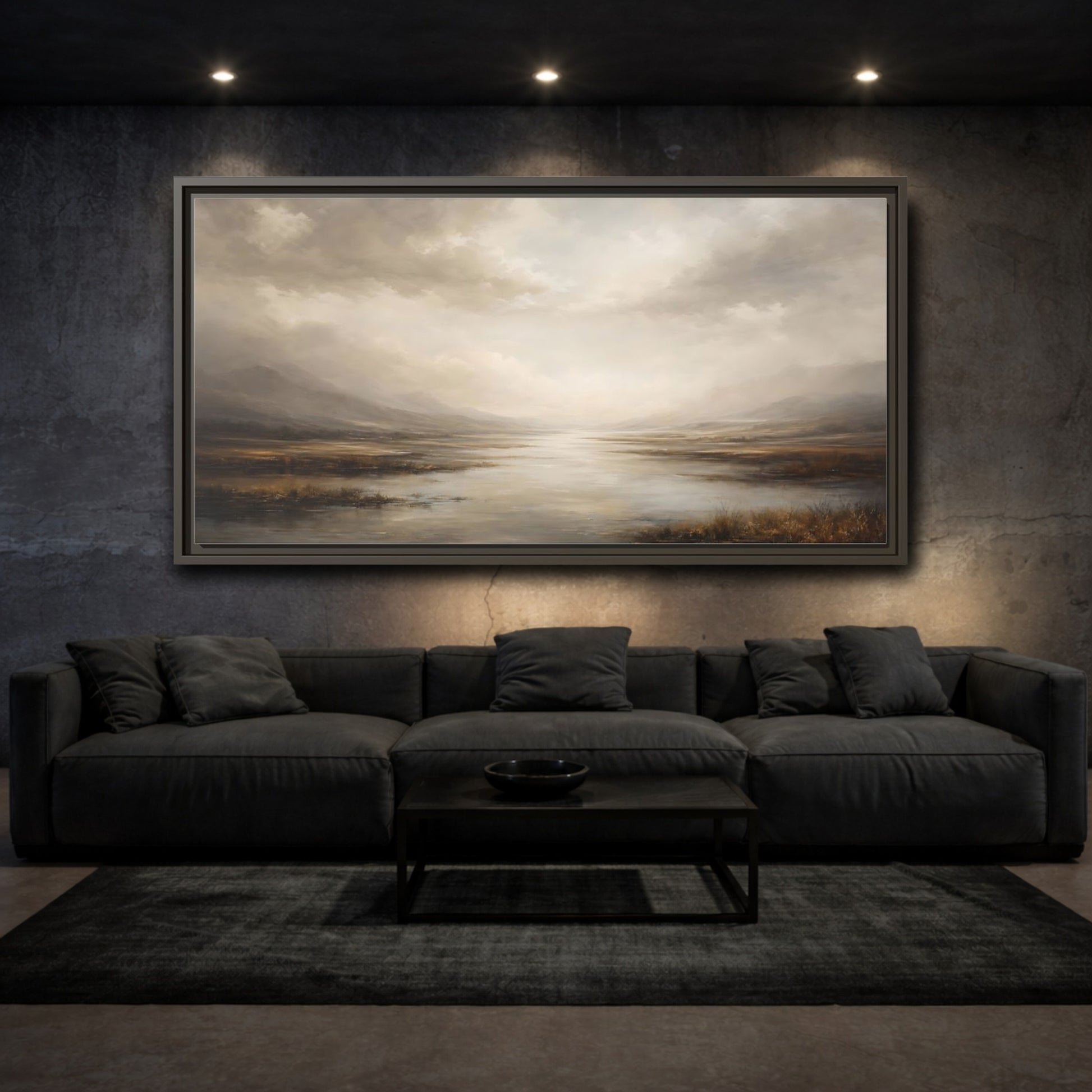 Mockup 3. Nature Misty Landscape Ethereal Landscape shown as stretched canvas wall art