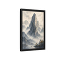 Side Mockup 6. Nature Misty Mountains Misty Grey shown as stretched canvas wall art