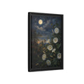 Side Mockup 6. Nature Moonflowers Moonlit Floral shown as stretched canvas wall art