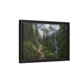 Side Mockup 6. Nature Mountain Forest Green Mountain Landscape shown as stretched canvas wall art