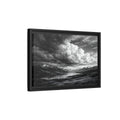 Side Mockup 6. Nature Mountain Lake Black White Mountains shown as stretched canvas wall art